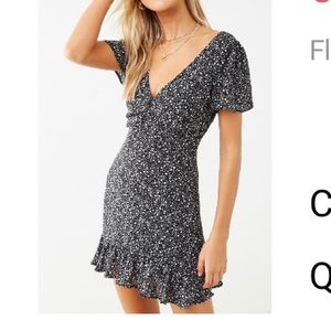 Floral Ruched Mini Dress